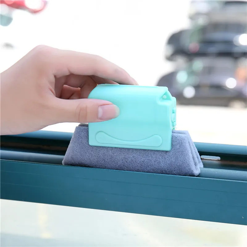 Window Cleaner Tool Creative Door Window Groove Gap Cleaning Brush Hand-held Door Window Track Kitchen Cleaning Brushes Tool  image 4