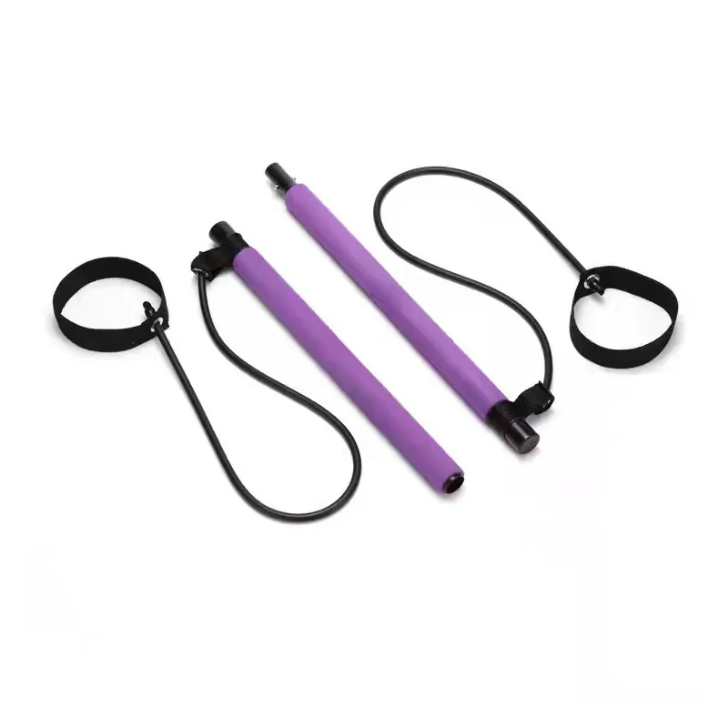 

Pilates Bar Kit with Resistance Bands for Portable Home Gym Workout Full Body Shaping