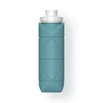 600ML Collapsible Water Bottle Silicone Reusable Foldable Water Bottle for Camping Hiking Travel Gym Sports Green