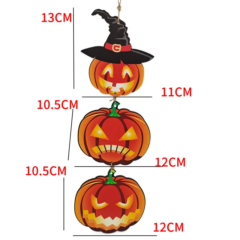 Halloween Wooden Hanging Ornaments Skull Spooky Wood Hanging Signs Party Decoration Supplies