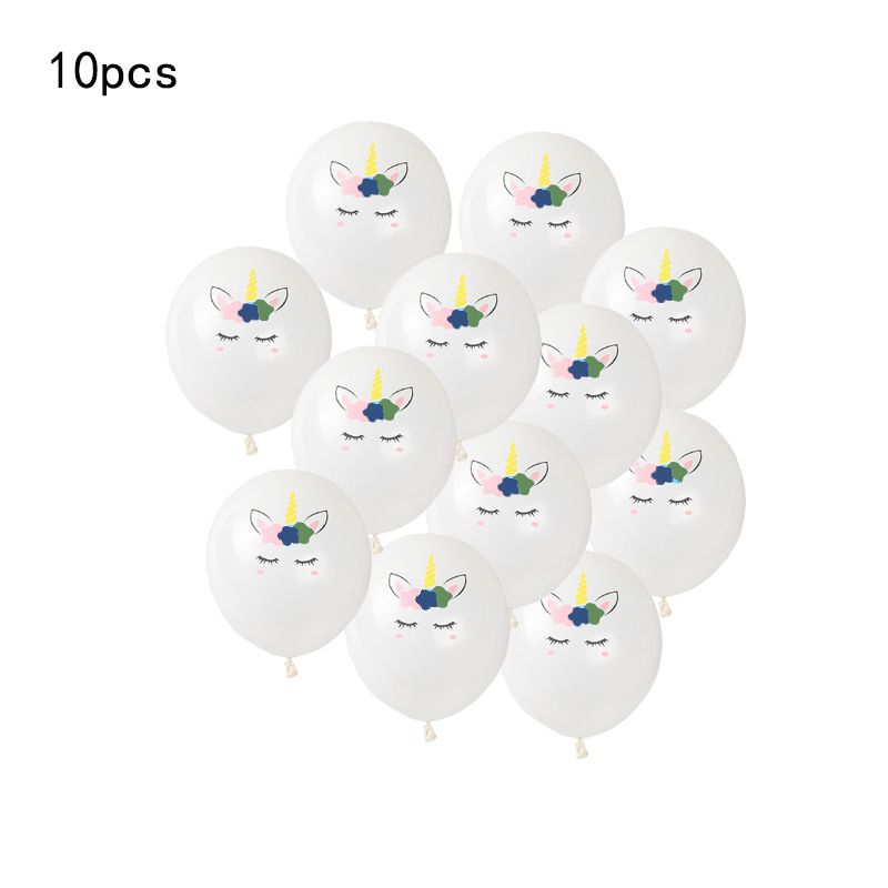 10-pack Unicorn Balloons Set Thick Latex Unicorn Balloon for Unicorn Theme Party Kids Birthday Party