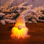 gnome weihnachtsschmuck weihnachten hängende leuchtende dekoration weihnachtsbaum dekor Beige