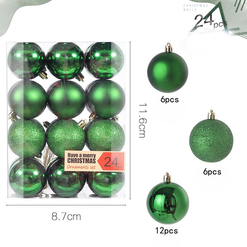 

24Pcs Christmas Balls Ornaments Christmas Tree Decoration Hanging Ball Xmas Party Decorations