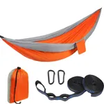 Camping Hammock Portable Single Hammocks Camping Accessories for Backpacking Travel Beach Backyard Hiking Orange