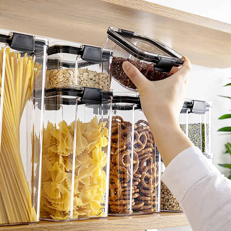 Airtight Food Storage Containers Kitchen Canisters with Lids for Cereal Rice Flour Oats Kitchen and Pantry Organization  image 2