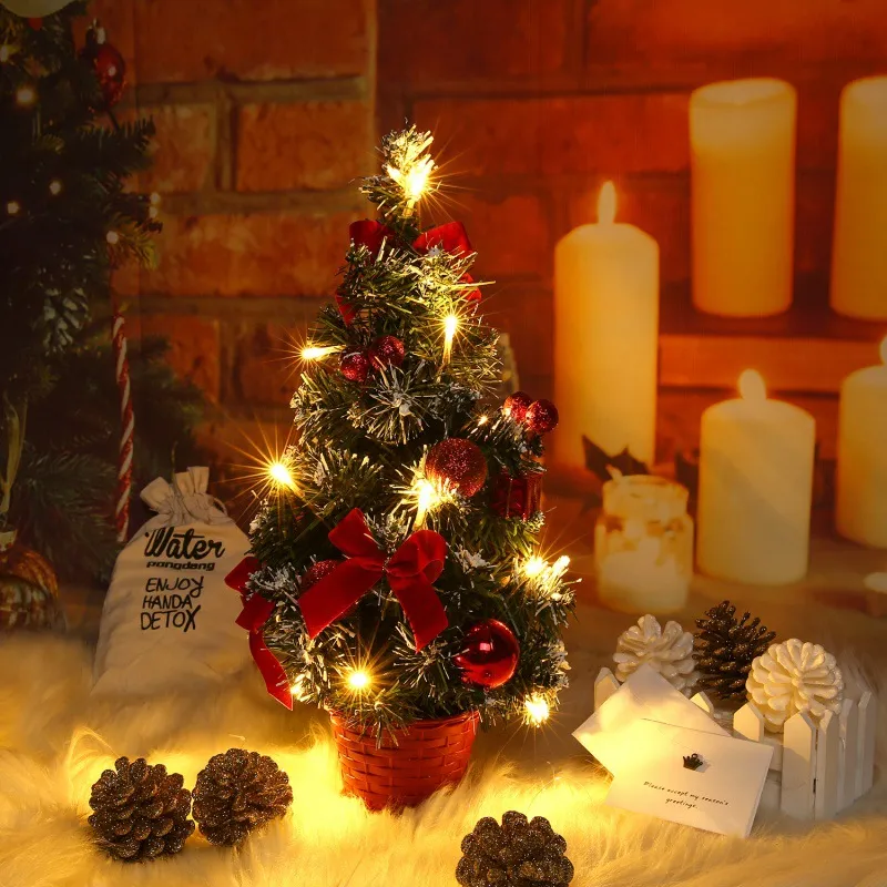 40 cm/15.75 polegadas led mini árvore de natal luz noturna decoração de mesa luz decorativa de natal big image 4
