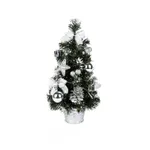 Mini árbol de Navidad led de 40cm/15,75 pulgadas, luz nocturna, decoración de mesa, luz decorativa de Navidad Plata