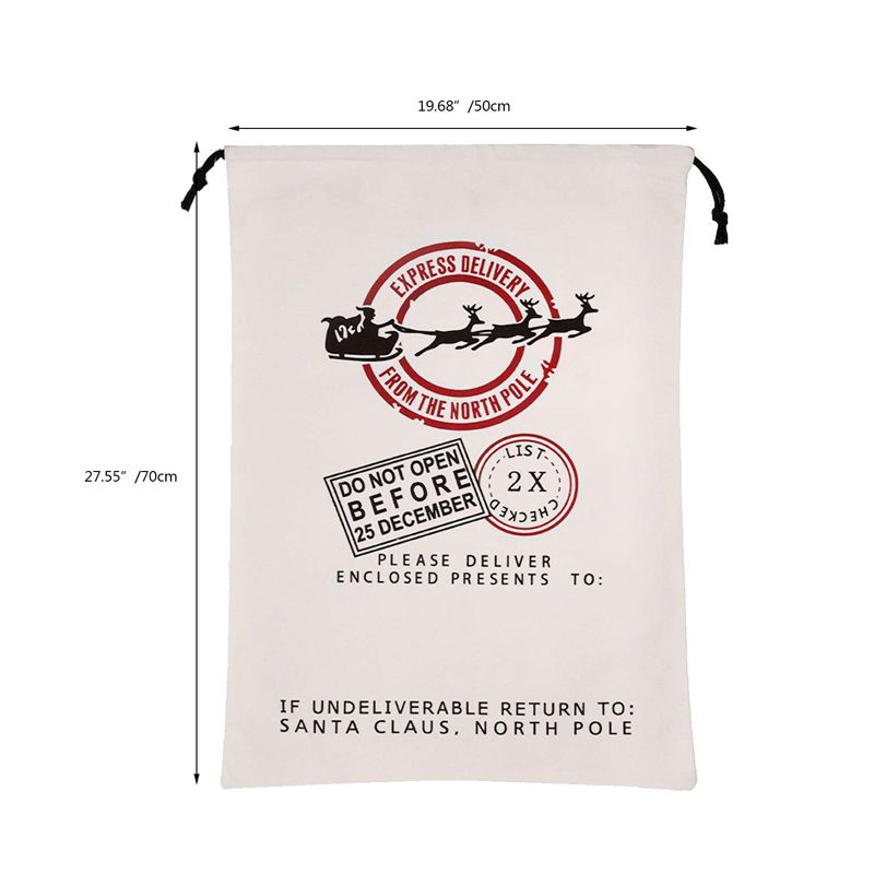 

100% Cotton Christmas Drawstring Gift Bag