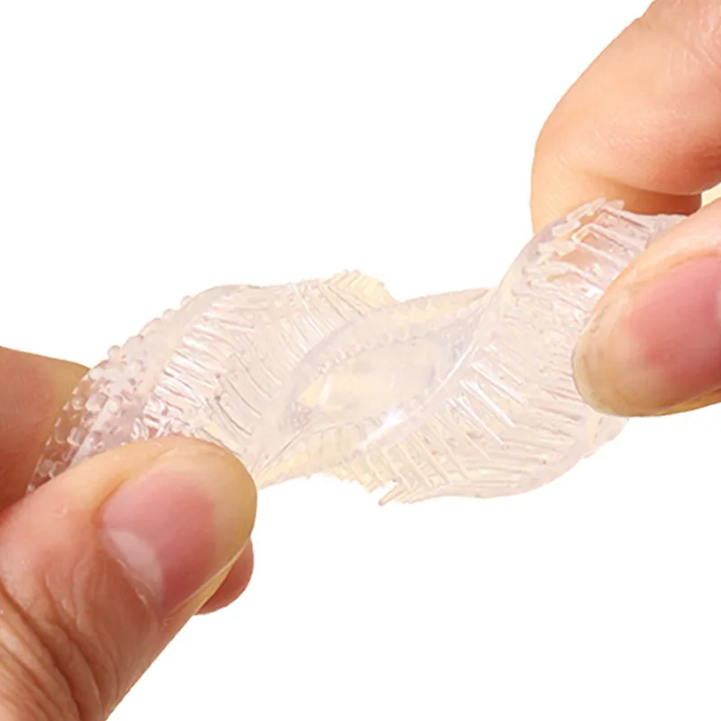 Crianças 360° em forma de U escova de dentes de silicone cabeça de escova de boca inteira escova de dentes com cabo Rosa image 5
