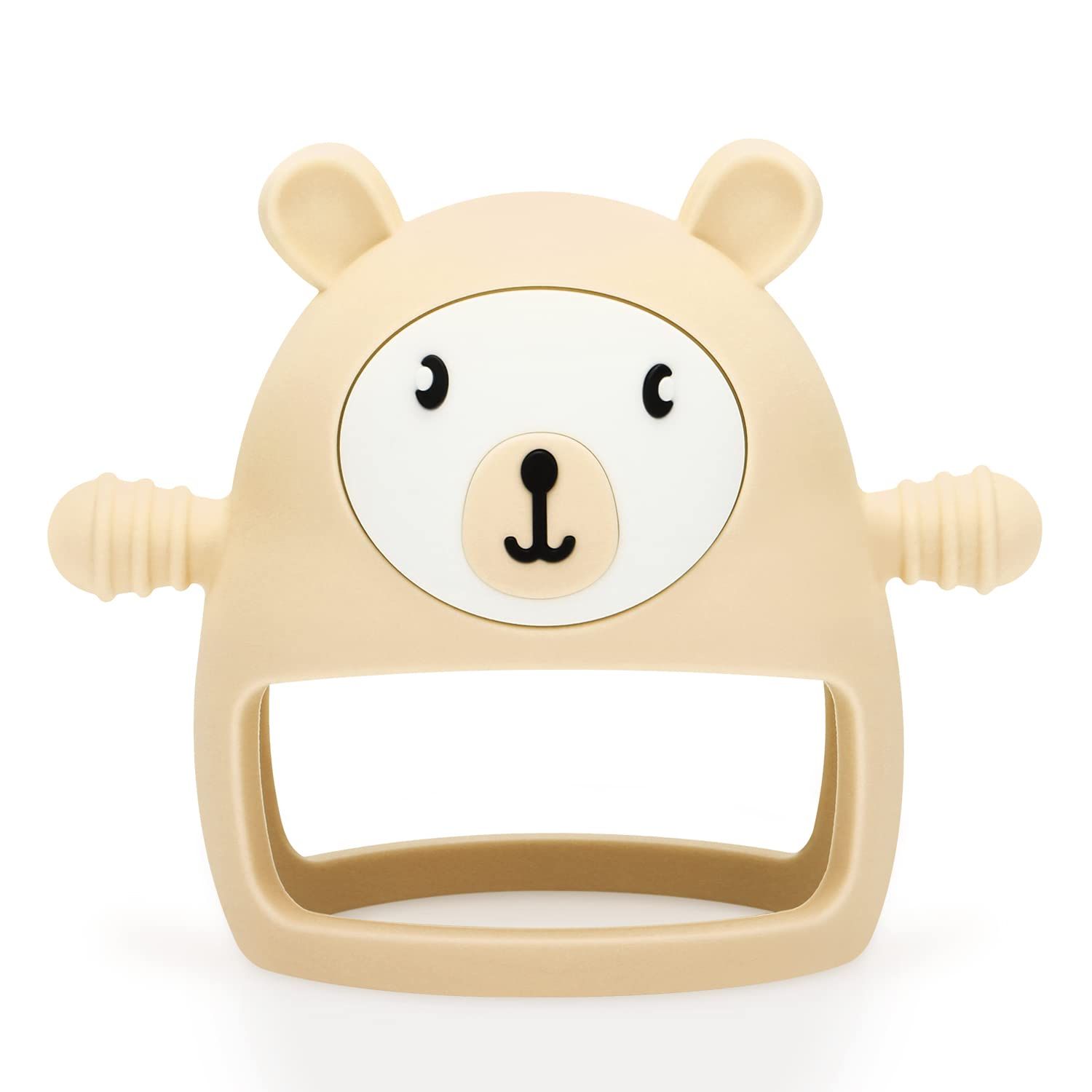 Cartoon Bear Mitten Silicone Baby Teething Toy Baby Chew Toys Hand Pacifier For Sucking Needs And Breast Feeding Babies