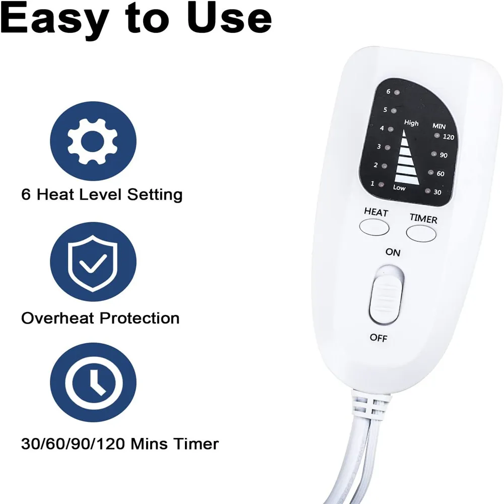 Heating Pad for Neck and Shoulders with 6 Heat Level Settings and 4 Level Time Settings for Neck Shoulder Back Pain Relief & Gifts for Women Men Mom Dad big image 3