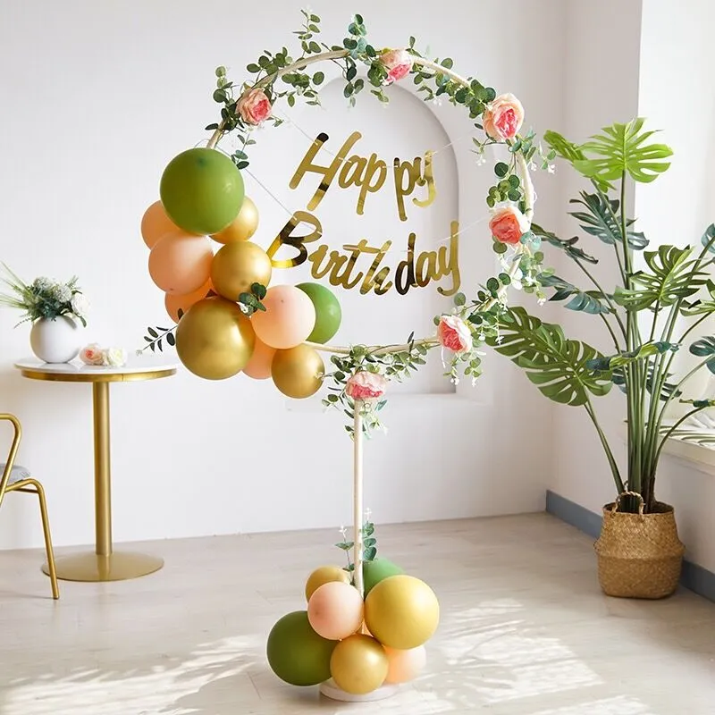 Round Balloon Arch kit Decoration Circle Balloon Stand Column for Birthday Party Wedding Photo Background Decor big image 2
