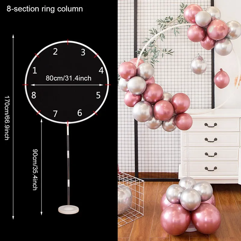 Round Balloon Arch kit Decoration Circle Balloon Stand Column for Birthday Party Wedding Photo Background Decor big image 6