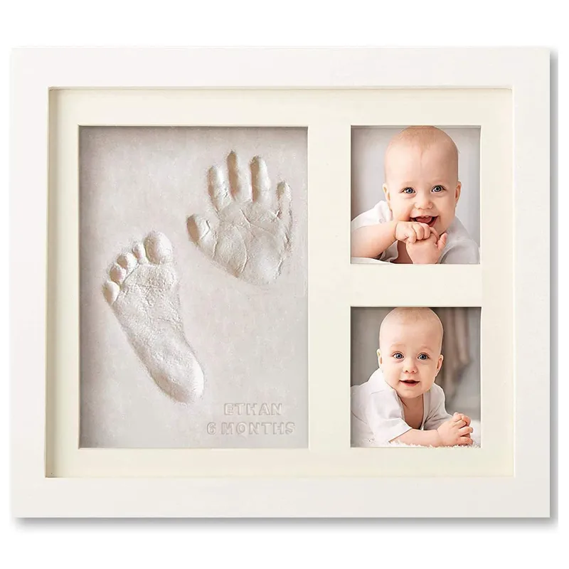 Baby Handprint and Footprint Makers Kit Keepsake for Newborn Shower Gifts DIY Milestone Picture Fram