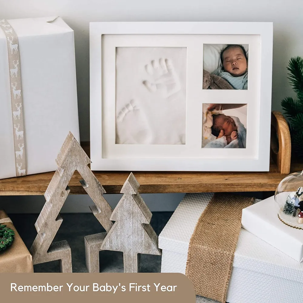 Baby Handprint and Footprint Makers Kit Keepsake for Newborn Shower Gifts DIY Milestone Picture Frames Baby Registry big image 9