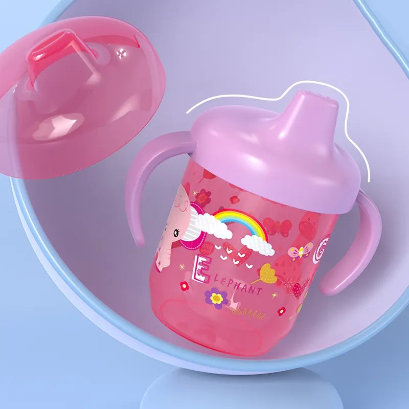 250ML/8.45OZ Hard Spout Sippy Cup with Handle Cartoon Pattern Water Cup for Toddlers Kids Girls Boys  image 4