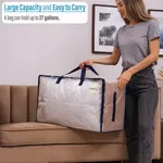 Comforter Storage Bag with Sturdy Handles & Premium Dual Zipper for Clothes Blankets Quilt Duvet Bedding  image 2
