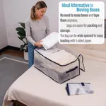 Comforter Storage Bag with Sturdy Handles & Premium Dual Zipper for Clothes Blankets Quilt Duvet Bedding  image 3