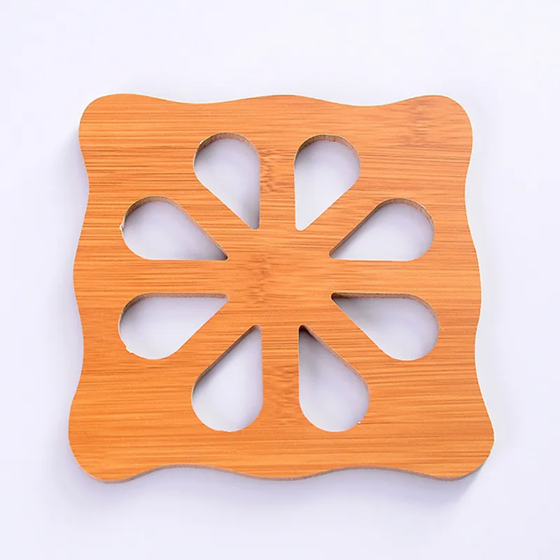 Wooden Table Mat For Dining Table Hollow Carving Cats Fish Owl Print Placemats Coasters Heat Resistant Pad Cup Bowl Place Mats Color-C