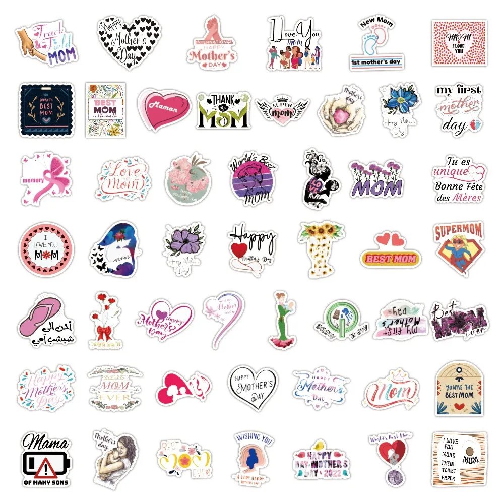 50-pack Mother's Day Stickers  big image 1