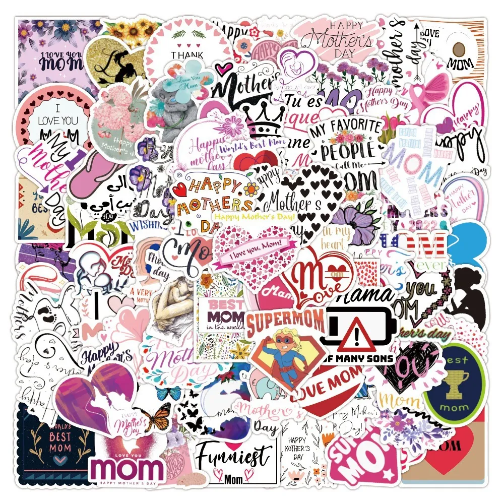 50-pack Mother's Day Stickers big image 4
