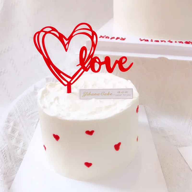 2 pack of birthday cake insert cards with love words and patterns  image 2