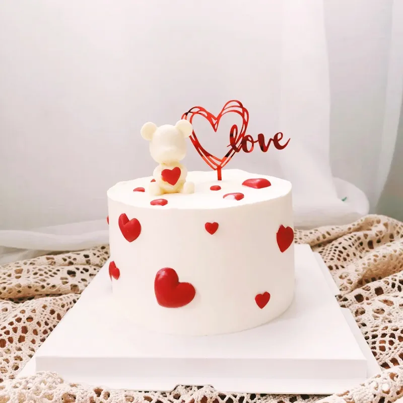 2 pack of birthday cake insert cards with love words and patterns  image 4