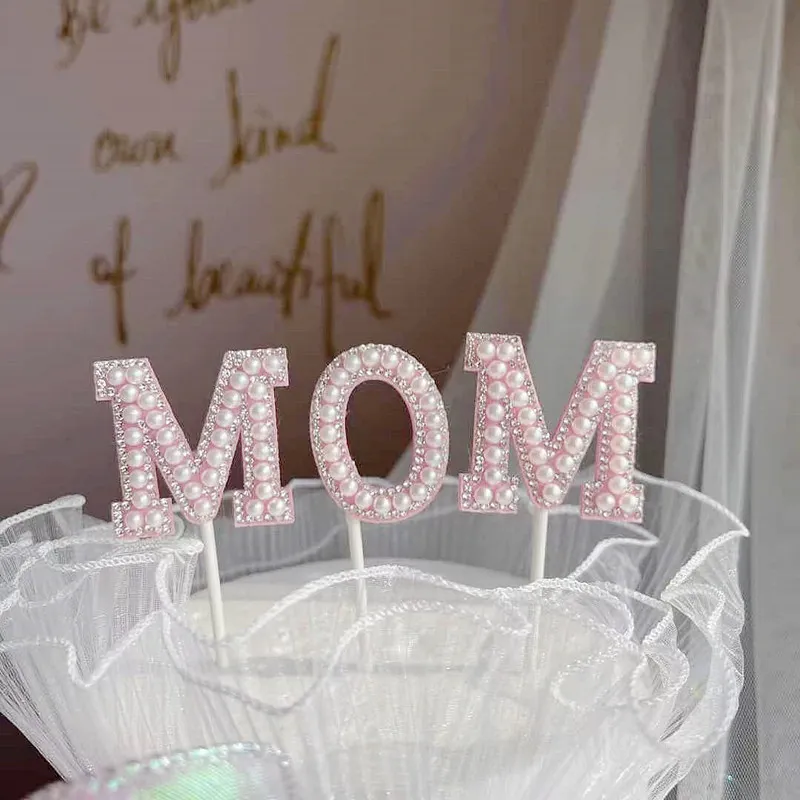 Mom Pearl Cake Insert Mother's Day Gift  image 2