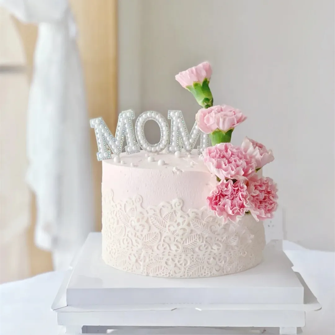 Mom Pearl Cake Insert Regalo del Día de la Madre Color-B big image 1