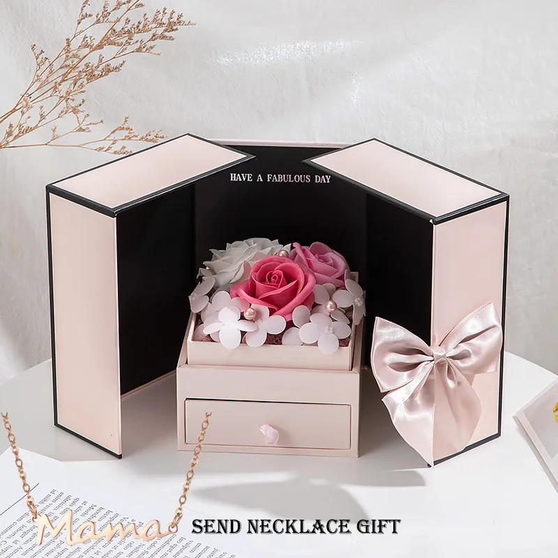 Soap Flower Double Door Gift Box big image 2