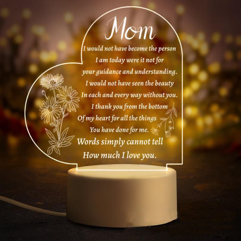 Mother's Day Gift Acrylic Eye Protection Night Light