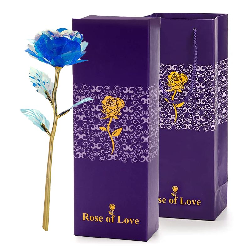 

Gold Leaf Rose Flower with Gift Box