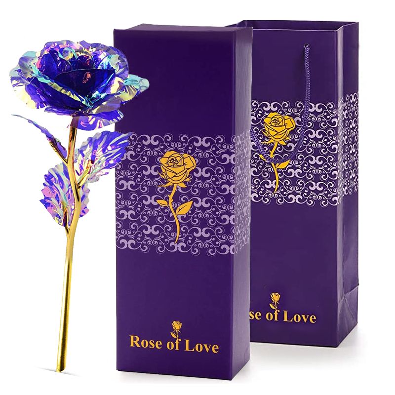 

Gold Leaf Rose Flower with Gift Box