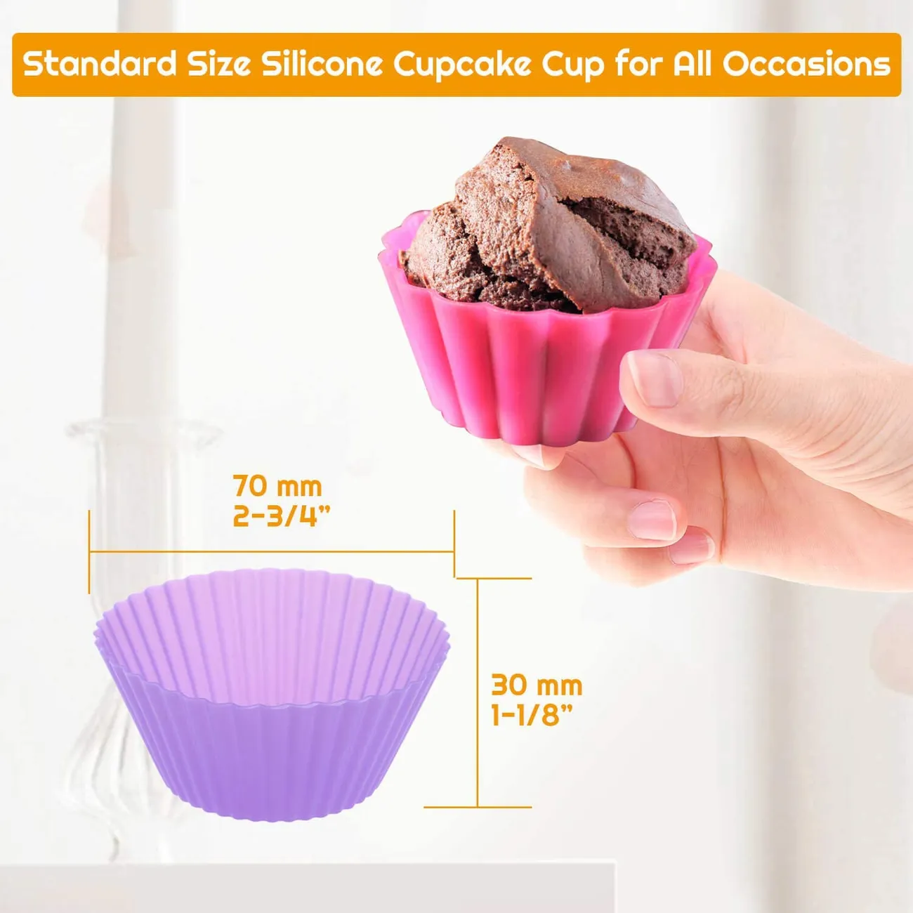 Silicone Cake Mold Round Shaped Muffin Cupcake Baking Molds Kitchen Cooking Bakeware Maker DIY Cake Decorating Tools Multi-color big image 1