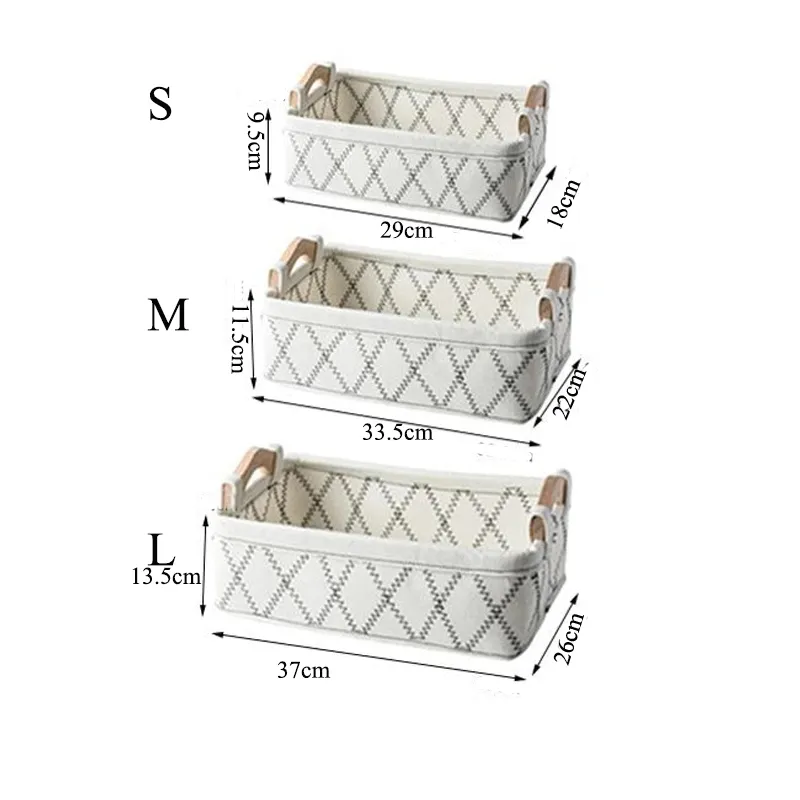 Desktop Storage Box Toy Sundries Storage Basket Cosmetic Underwear Storage Organizer Beige big image 1
