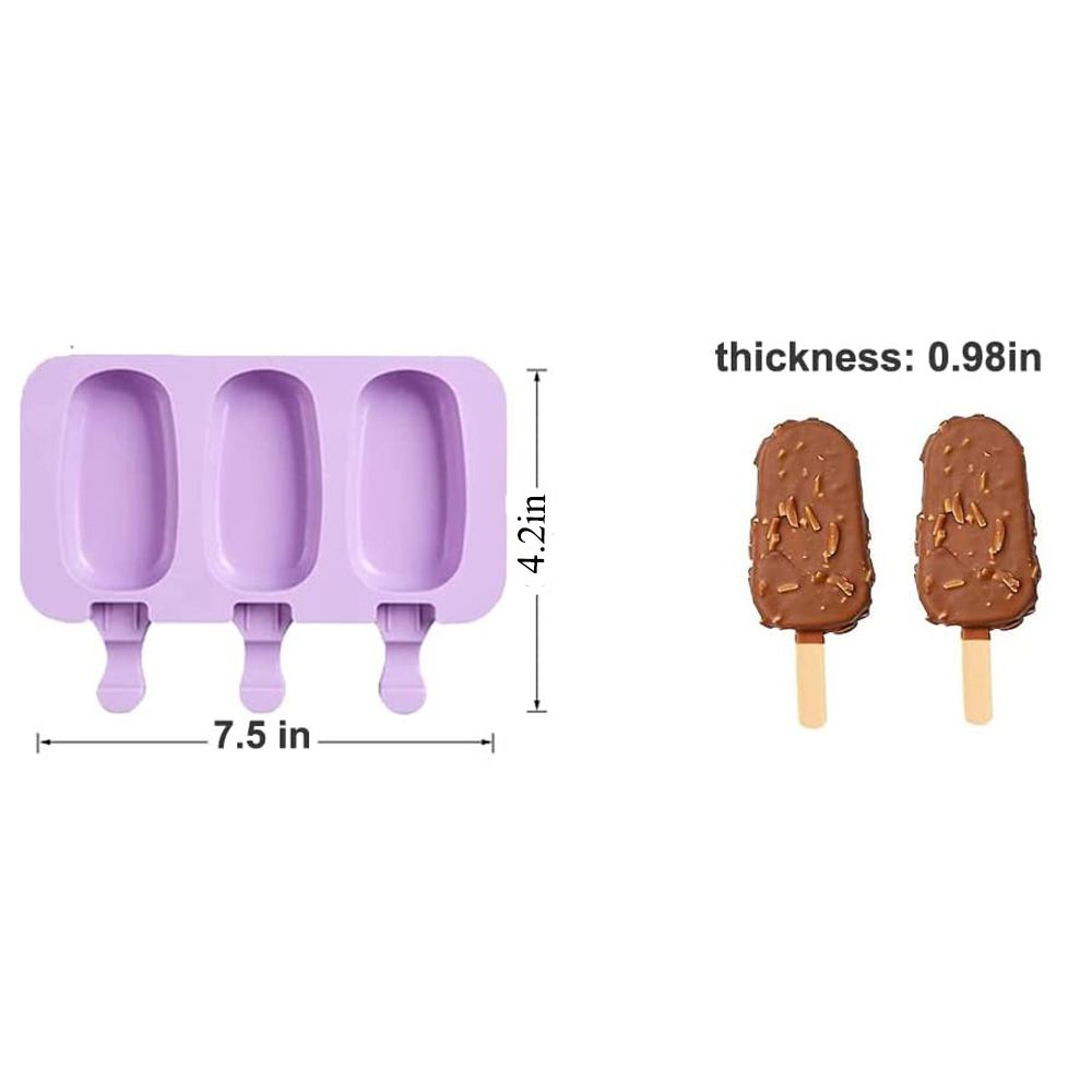 

Popsicles Molds Reusable Silicone Easy Release Ice Pop Make