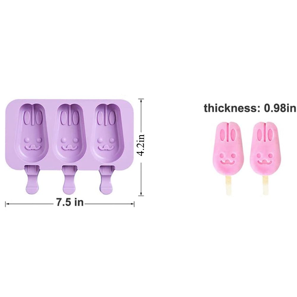 

Popsicles Molds Reusable Silicone Easy Release Ice Pop Make