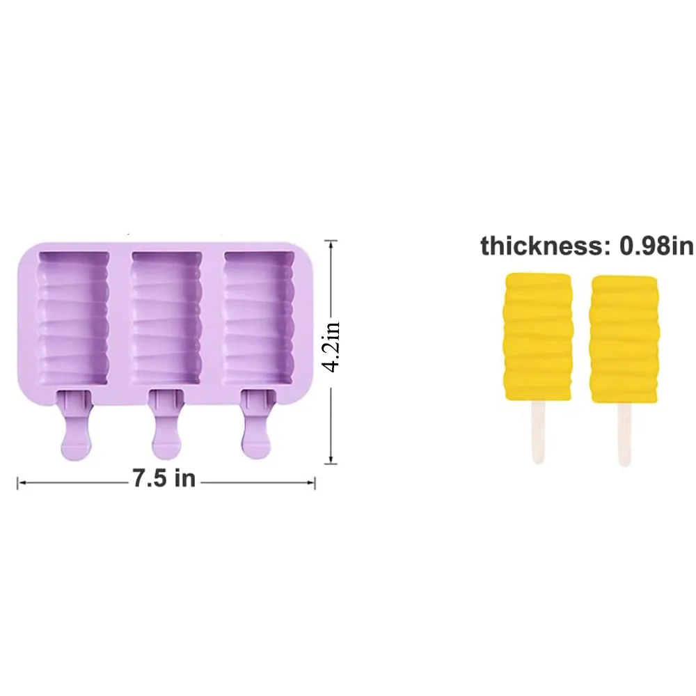 

Popsicles Molds Reusable Silicone Easy Release Ice Pop Make