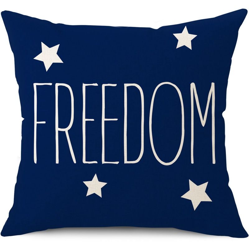 

Independence Day Office Lumbar Pillow Cover for Cushion and Backrest (without Pillow Core Included)