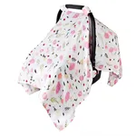 4 Colors Baby Seat Floral Print Sun Shade Multifunctional Breathable Car Cover Pink