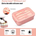 Student Sub-grid Bento Box Toddler or Kid's Fruit Lunch Box Office Workers Microwave Heating Lunch Box  image 2