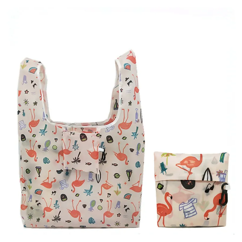 Baixo Carbono Allover Print Shopping Bag Folding Storage Bag Cor-A big image 1