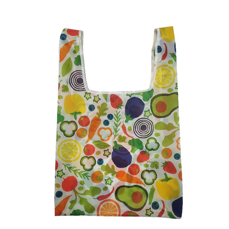 Low Carbon Allover Print Shopping Bag Folding Storage Bag