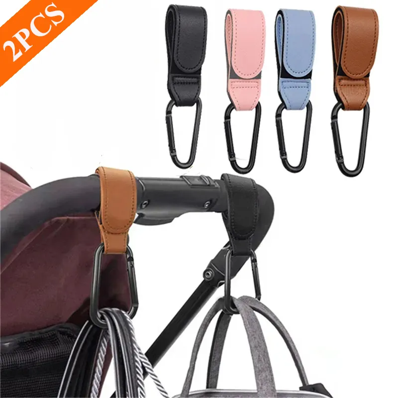 2-pack Stroller Hooks Convenient Stroller Accessories Universal Hooks for Hanging Bags Shopping Walking Pink big image 1