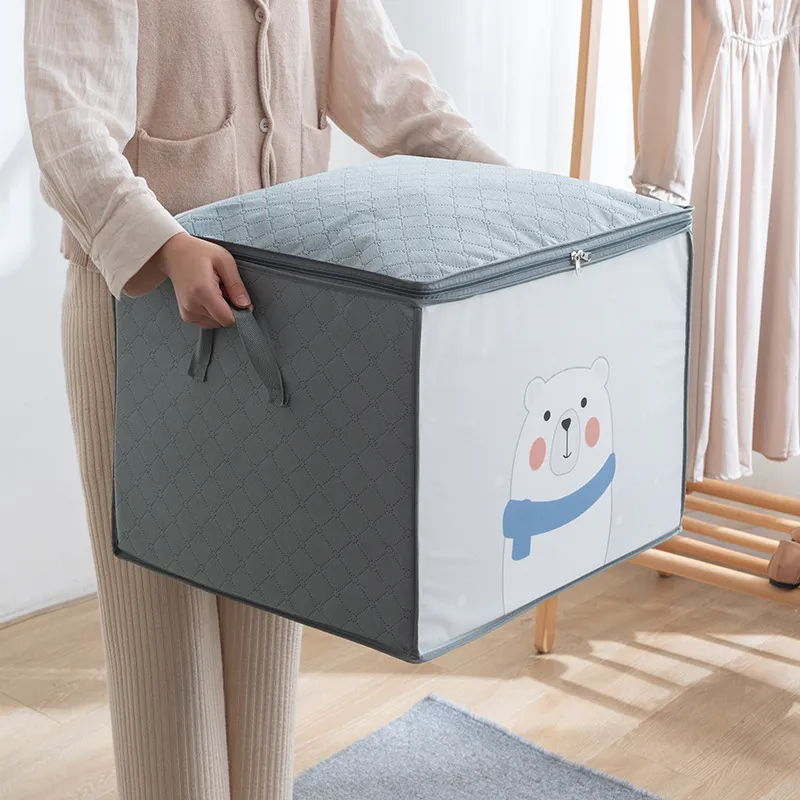 Comforter Storage Bag Non-woven Fabric Waterproof Organizers for Comforters Quilt Duvet Bedding big image 2