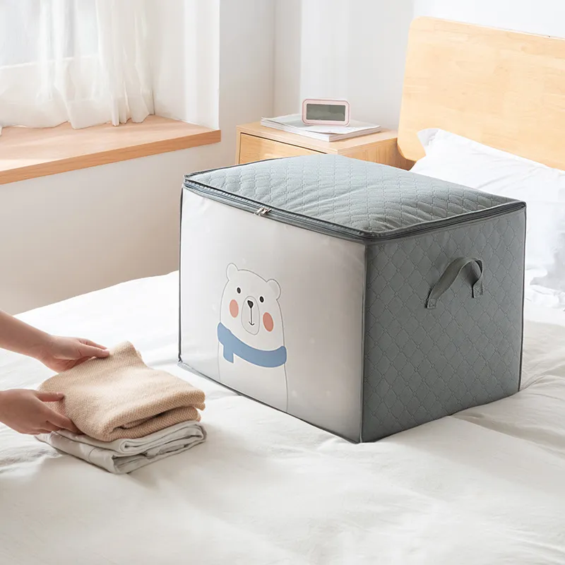 Comforter Storage Bag Non-woven Fabric Waterproof Organizers for Comforters Quilt Duvet Bedding big image 5