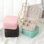Simple Style Portable Travel Jewelry Storage Box Light Pink image 2
