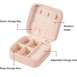 Simple Style Portable Travel Jewelry Storage Box Light Pink image 3