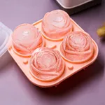 4 Giant Cute Flower Shape Ice 3D Rose Ice Molds with Large Ice Cube Trays Color-A image 4