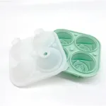 4 Giant Cute Flower Shape Ice 3D Rose Ice Molds with Large Ice Cube Trays Color-B